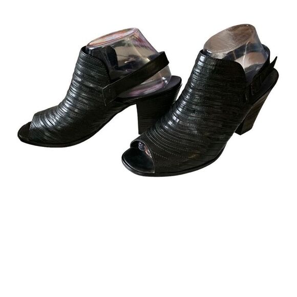 Paul Green Sandal Boot Shooties Waverly Blk Leather Slingbk Adj. Strap US9.5 UK7 - Picture 2 of 15